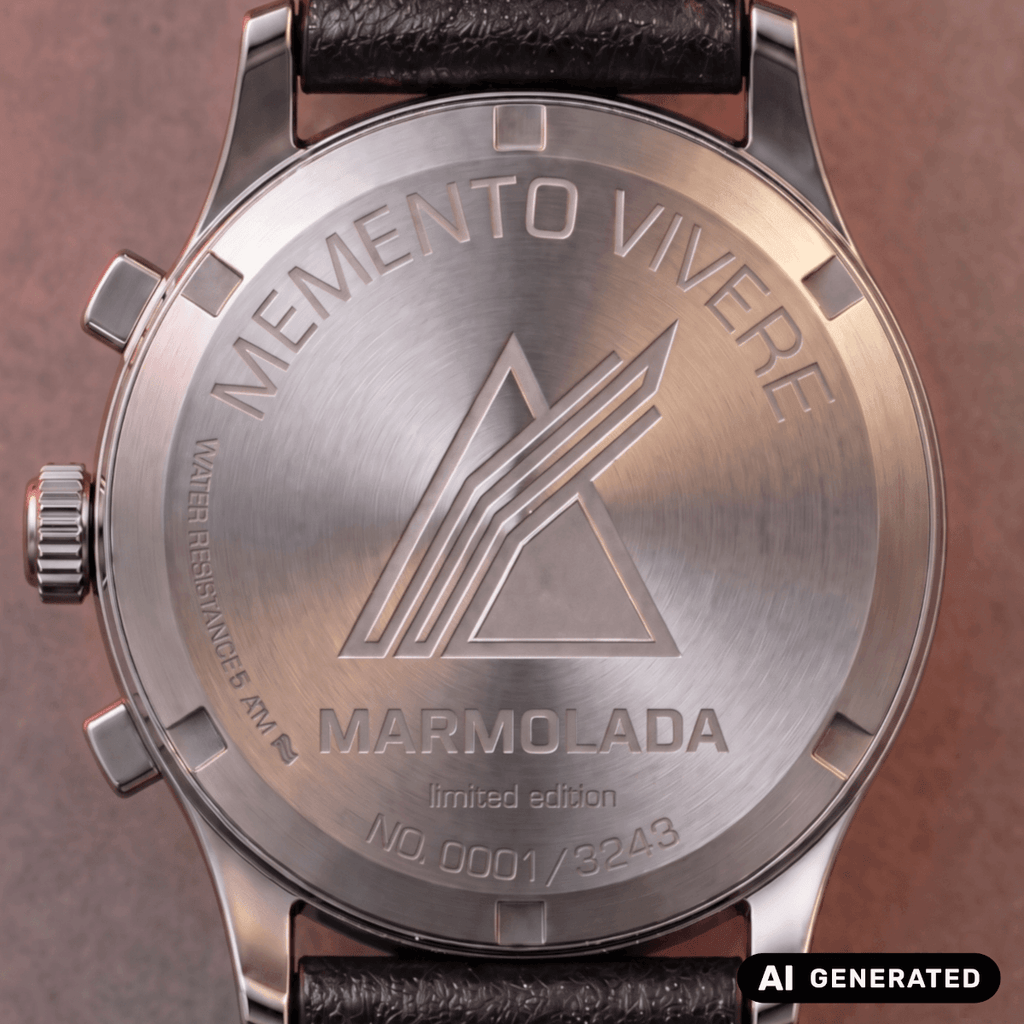 AI-generated watch bergvento marmolada back view case