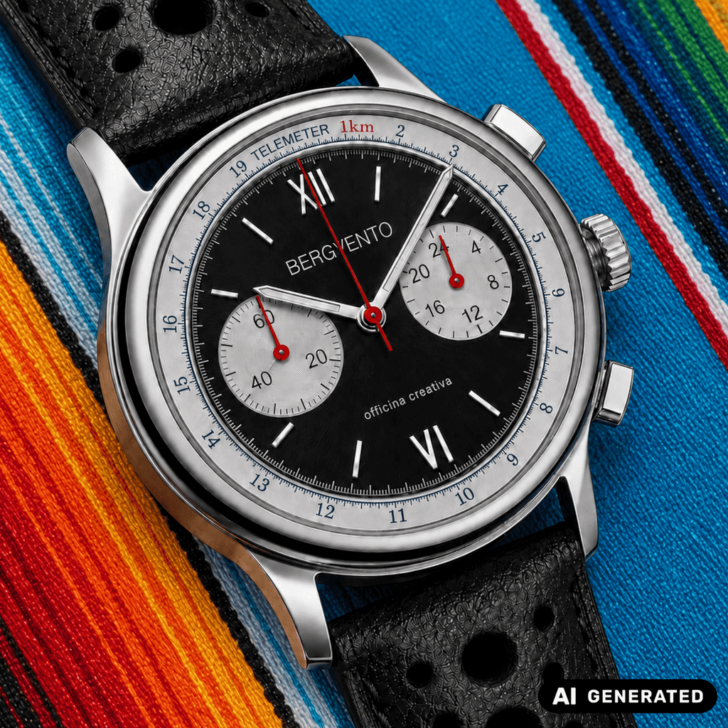 AI-generated watch bergvento marmolada macro view on carpet