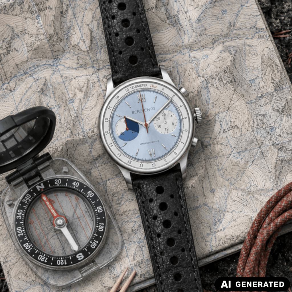 AI-generated watch bergvento wildspitze situated on a map
